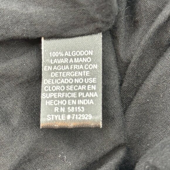 Chaudry Womens Black Multi Colored Lightweight Floral Tiered Midi Skirt Size M - Picture 9 of 10